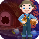 Best Escape Game 585 Chicken Farming Man Rescue APK