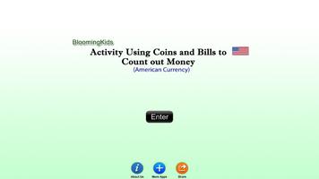 American Money Activity Using Coins and Bills Lite Affiche