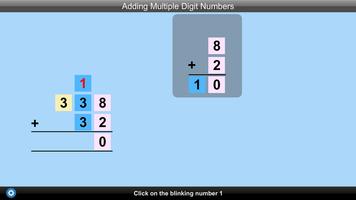 Adding Multiple Digit Numbers Lite Version capture d'écran 1