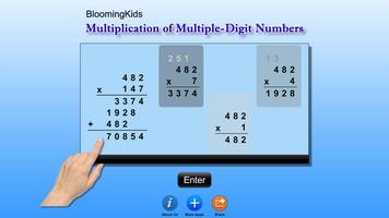 Multiplication of Multiple-Digit Numbers Affiche