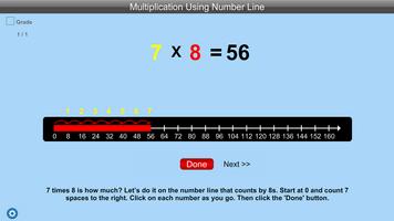 Multiplication Using Number Line capture d'écran 3