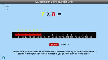 Multiplication Using Number Line Ekran Görüntüsü 2