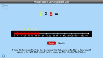 Multiplication Using Number Line capture d'écran 2