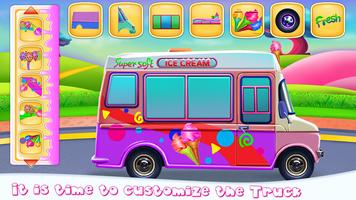Girly Ice Cream Truck Car Wash Poster