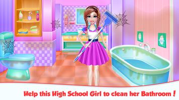 Highschool Girl House Cleaning Ekran Görüntüsü 1