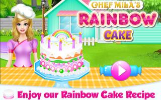 Lovely Rainbow Cake Cooking постер