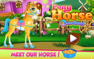 Pony Horse Caring الملصق