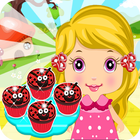 game girls cooking cupcakes icon