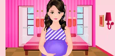 Pregnant woman spa salon games