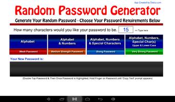 1 Schermata Random Password Generator