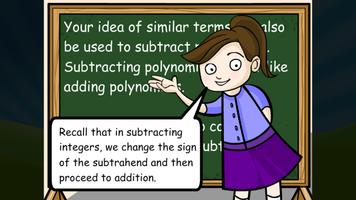 Subtracting Polynomials poster