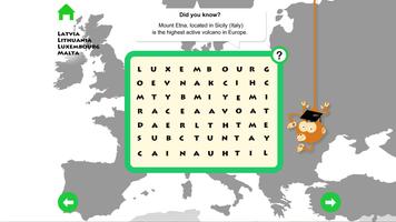Europe Countries Word Search Plakat
