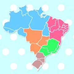 Brazil States & Capitals Map Q