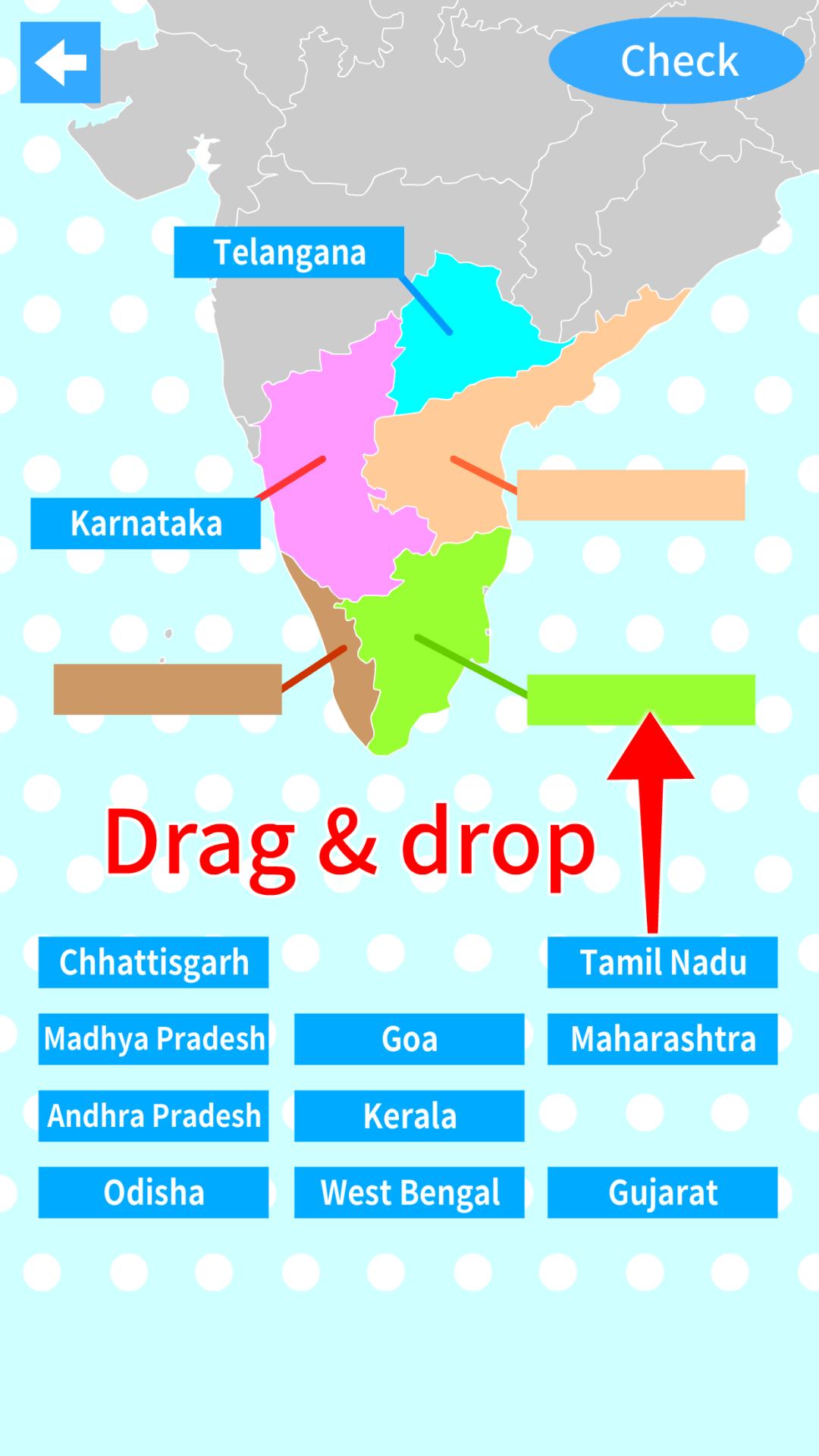 India States And Capitals Map Quiz Geography Game For Android Apk