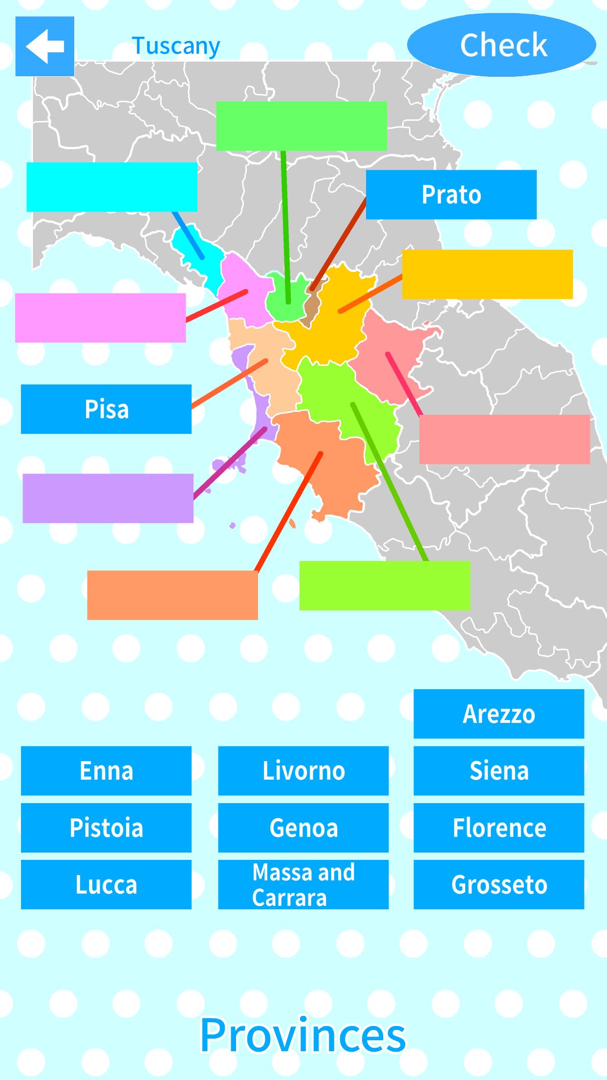Regions of Italy. Regions provinces