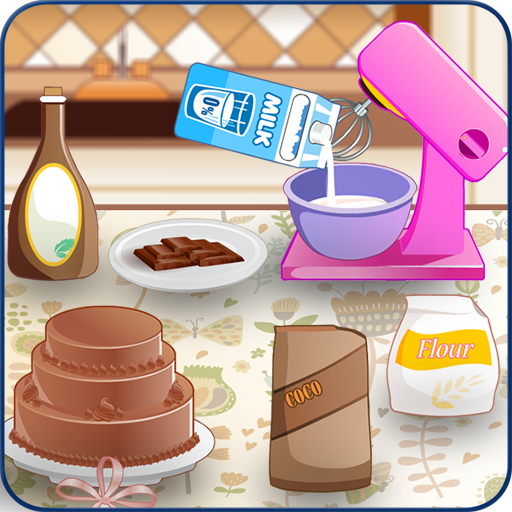 烘焙和烹饪巧克力蛋糕：女孩乐趣面包店