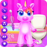 Rainbow Little Unicorn Daily Caring biểu tượng