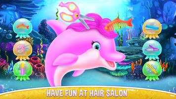 Cute Dolphin Caring & Dressup Affiche