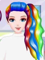 Rainbow Hair Style Hairdresser پوسٹر