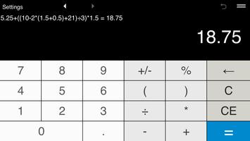 Calculator with parentheses screenshot 1