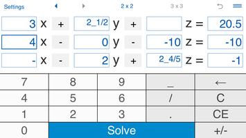 برنامه‌نما System of Equations Solver عکس از صفحه