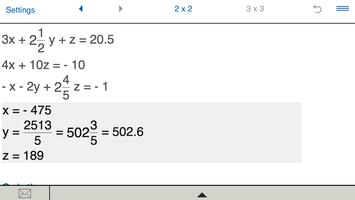برنامه‌نما System of Equations Solver عکس از صفحه