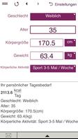 Kalorienbedarfsrechner + Grund Screenshot 1