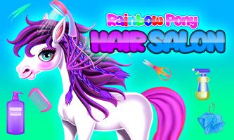 Rainbow Pony Hair Salon Affiche