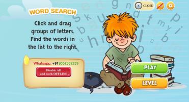 Word Search for Kids Cartaz