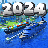 Sea Port: 在策略模擬遊戲中打造城鎮和貨運船隊 圖標
