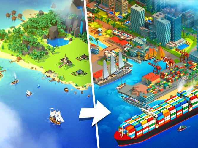 Sea Port Cargo Ship Amp Town Build Tycoon Strategy For Android