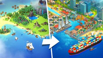 Sea Port: 在战略模拟中建设城镇和运送货物 海报
