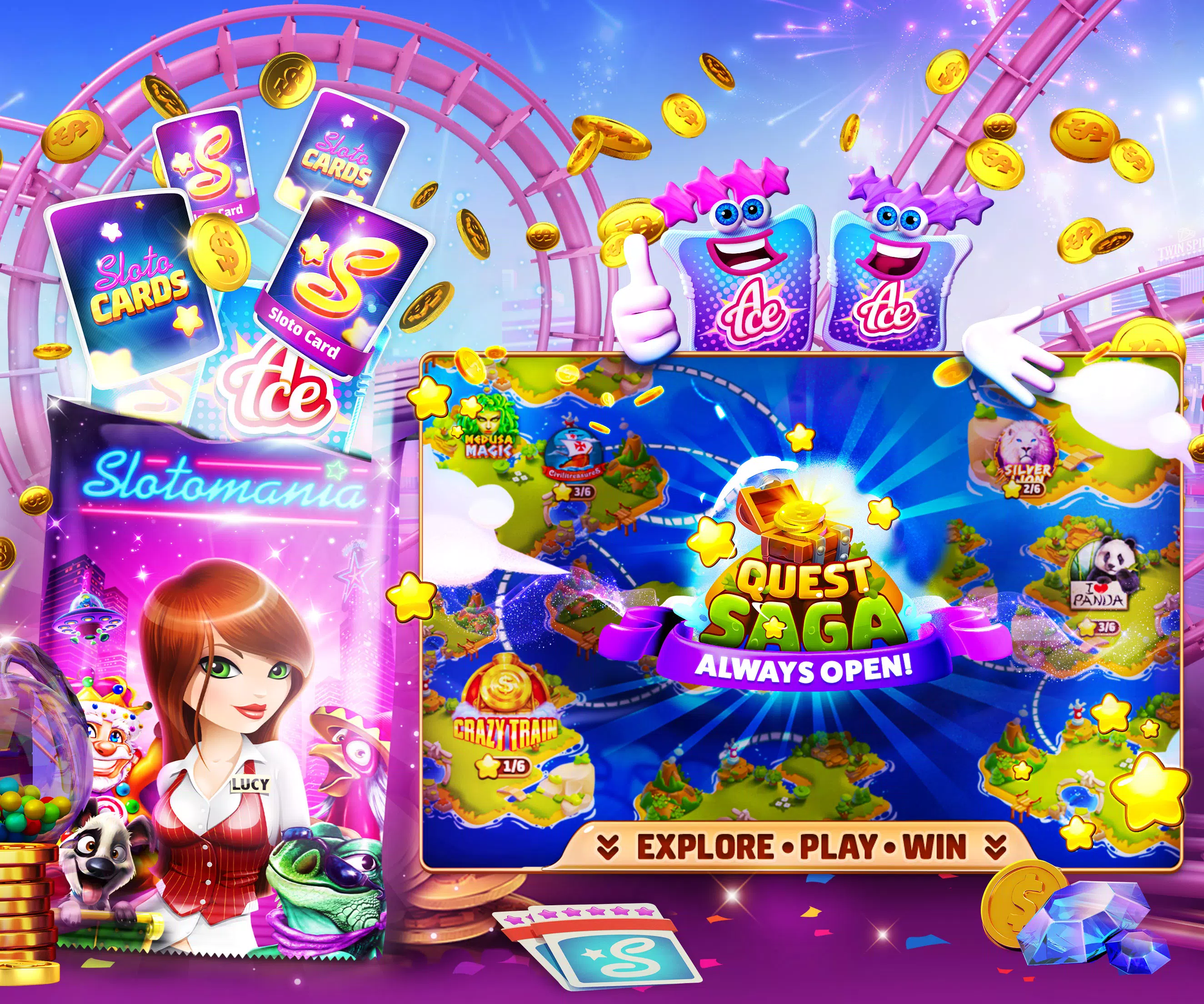 Slotomania™ Slot-Casino-Spiele APK für Android herunterladen