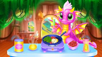 Cute Dragon Caring and Dressup الملصق