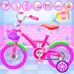 Girl Bike Fix & Washing Salon APK download
