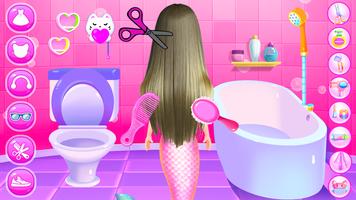 Princess Mermaid At Hair Salon poster