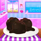 Chocolate Cake Balls Cooking
