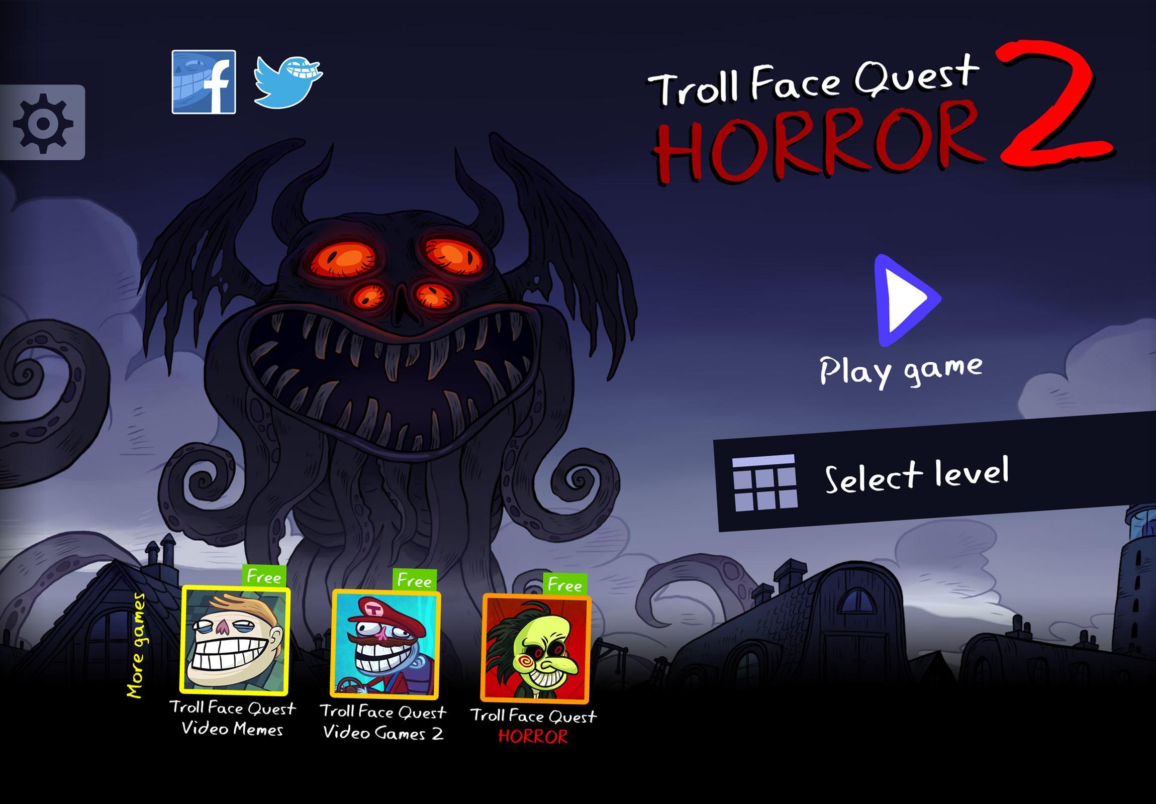 Troll Face Quest Horror 2 Halloween Special For Android Apk Download - face roblox png terror