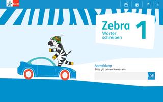 Wörter schreiben 1 mit Zebra poster
