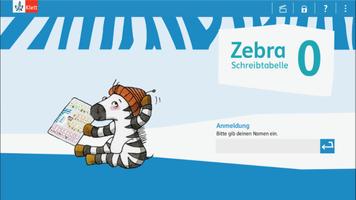 Die Zebra Schreibtabelle Plakat