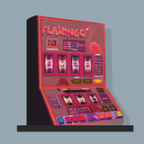 máquina de frutas Flamingo ícone