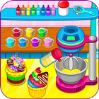 Regenbogen Cupcakes backen Zeichen