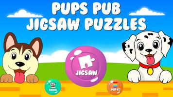 Pups pub Jigsaw Puzzles Affiche