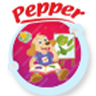 Icona Pepper eats green vegetable