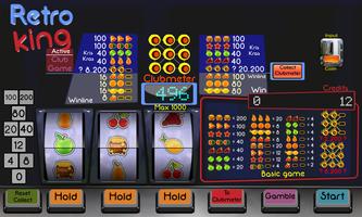 Retro King slot machine پوسٹر