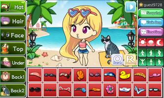 Beach Pretty Girl : dress up game Poster