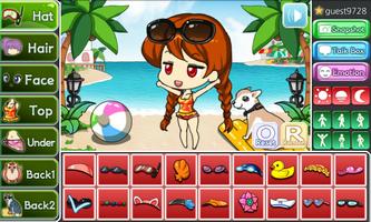 Beach Pretty Girl : dress up game captura de pantalla 1