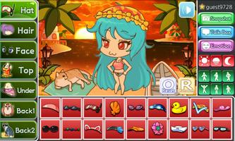 Beach Pretty Girl : dress up game captura de pantalla 2