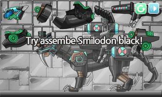 Dino Robot - Smilodon Black पोस्टर