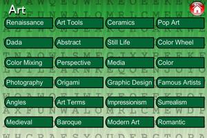 Word Search Art, Books, Music syot layar 2